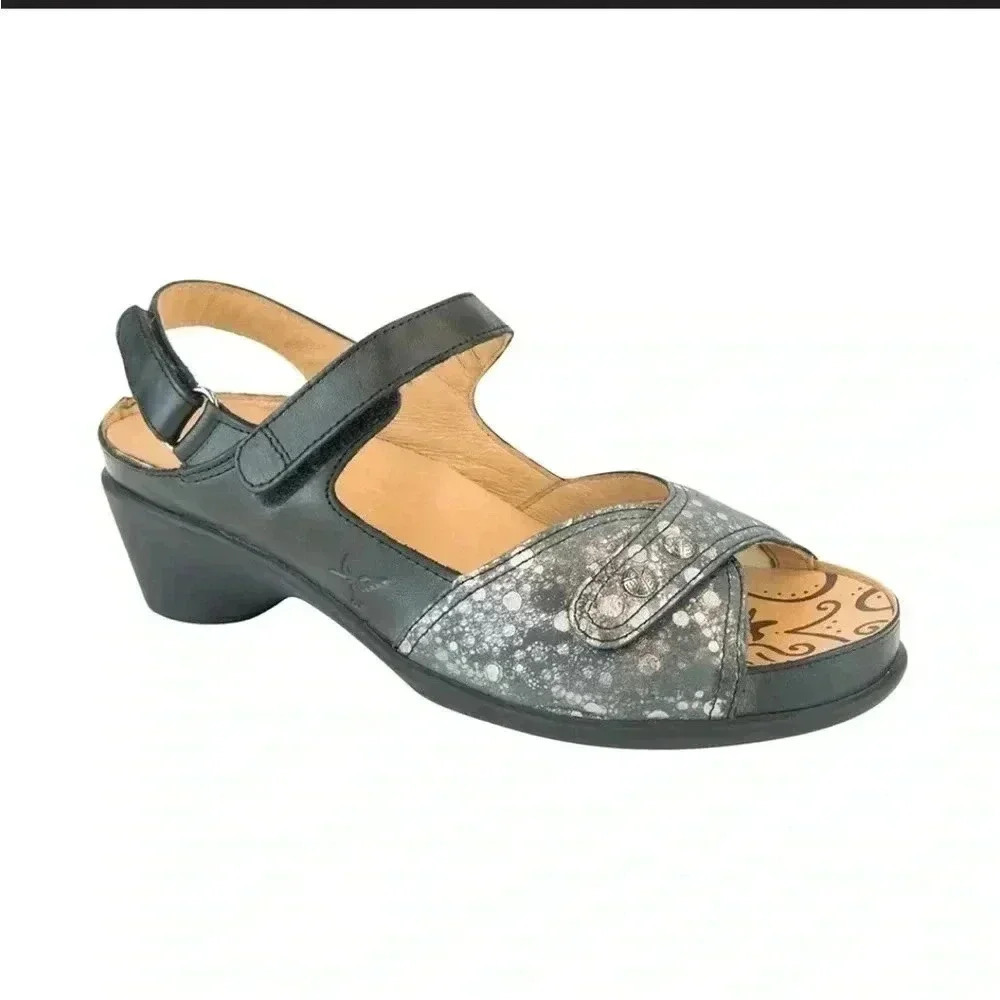 [38/7-7.5]Portofino Gold  Tone Selina Sandals